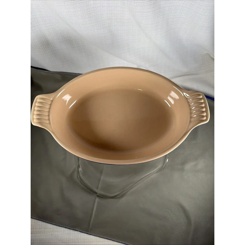Le Creuset Heritage Stoneware Oval Au Gratin Baking Dish Marseille Blue 11.04